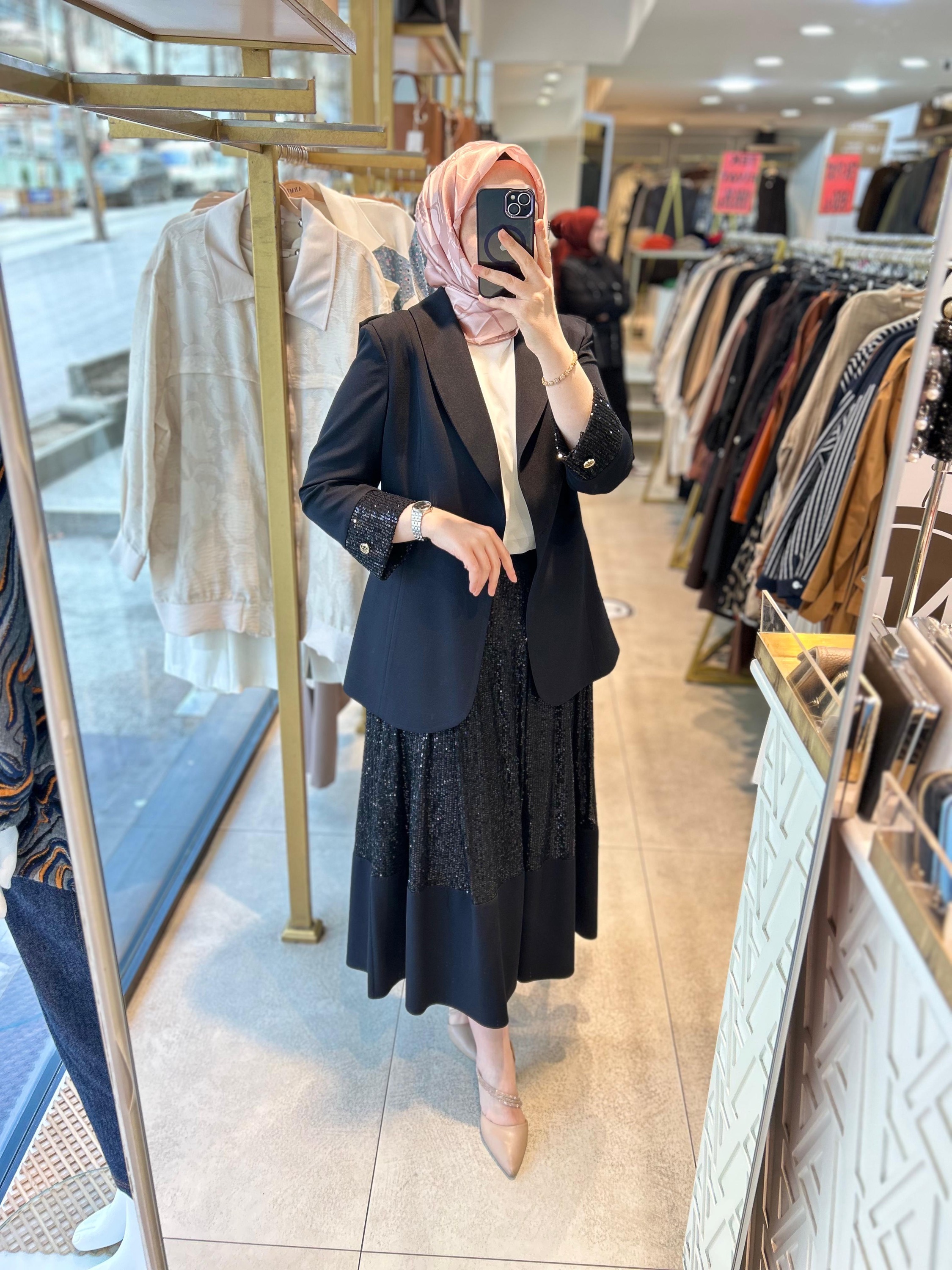 AHSEN PUL PAYET DETAYLI ETEKLİ TAKIM - Görsel 1