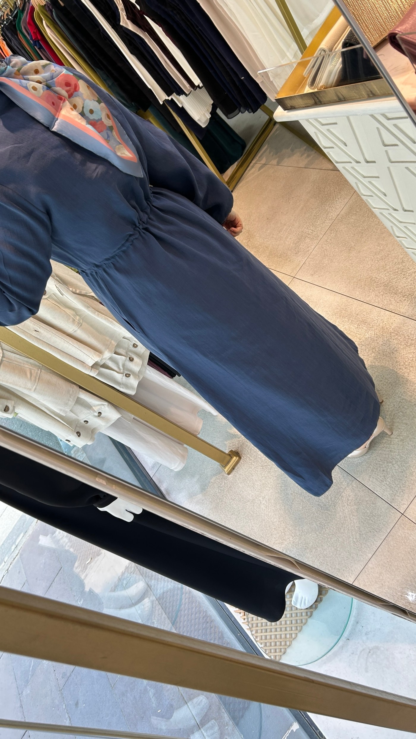 2070 SELMA ZAFEROĞLU FERMUAR DETAYLI BELDEN BAĞLAMALI ELBİSE