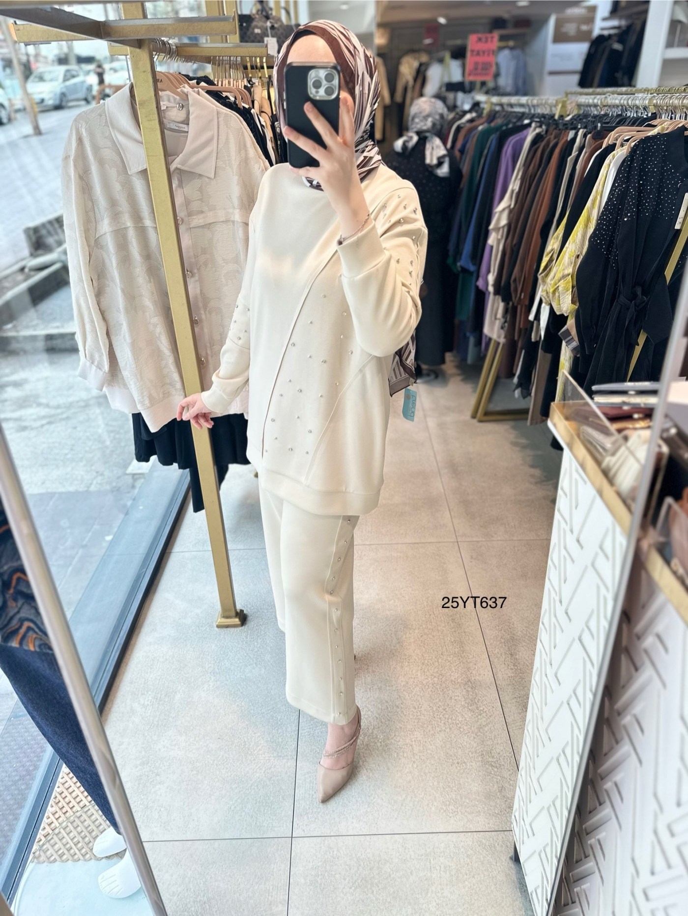 25YT637 Armine Trend Taş Detaylı Takım