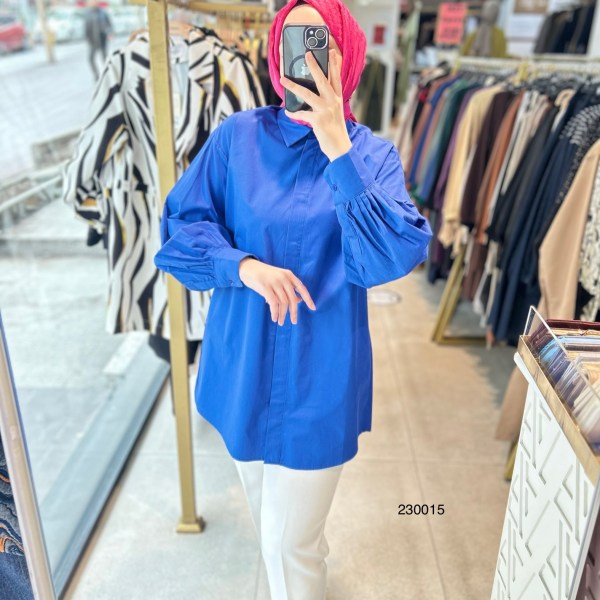 230015 Kol Detaylı Tunik - Görsel 1