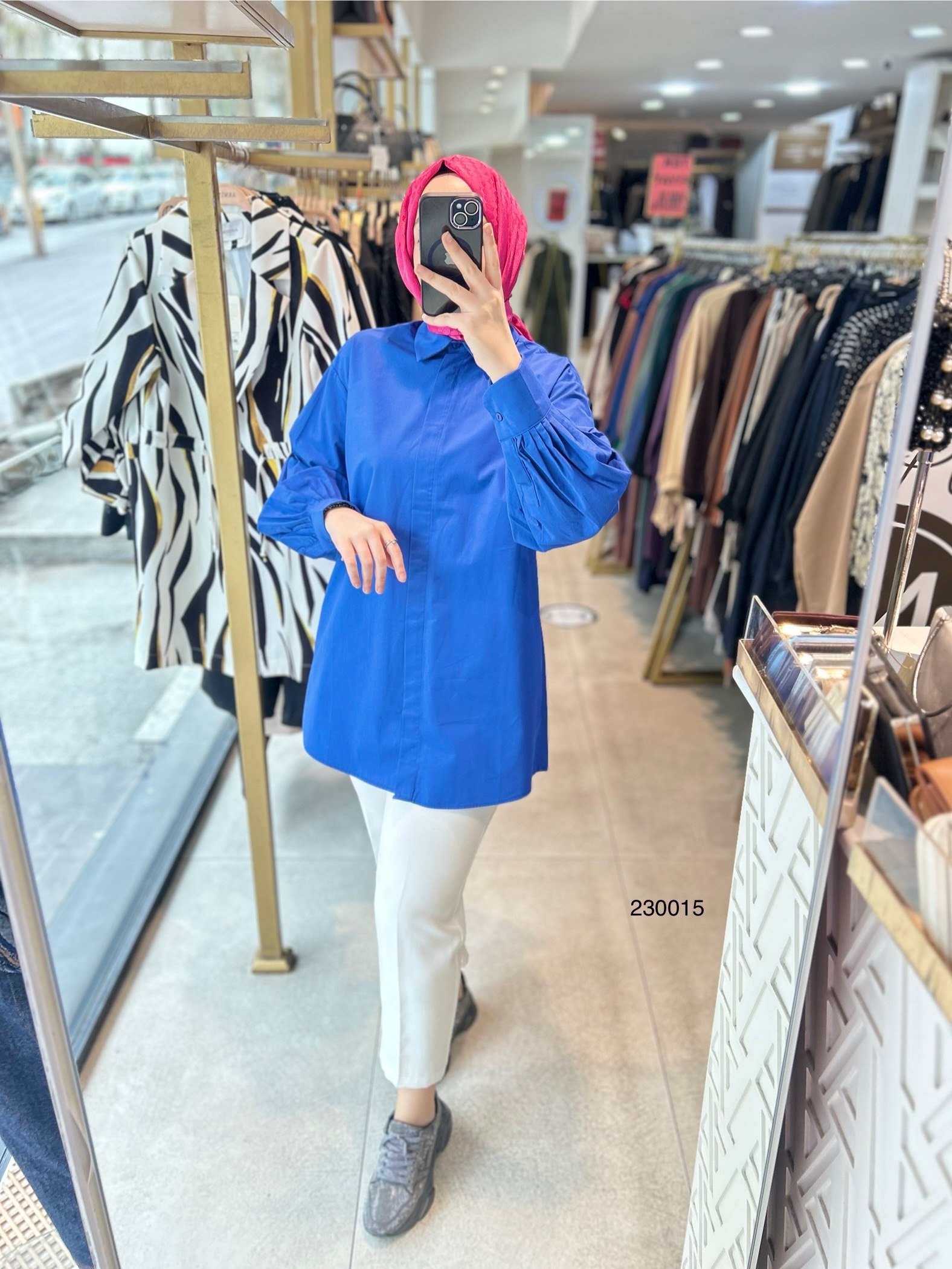 230015 Kol Detaylı Tunik - Görsel 2