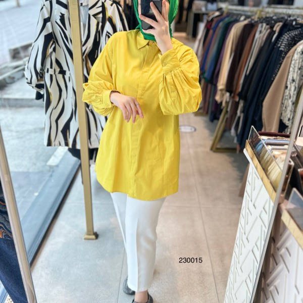 230015 Kol Detaylı Tunik - Görsel 11