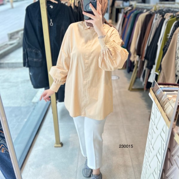 230015 Kol Detaylı Tunik - Görsel 10