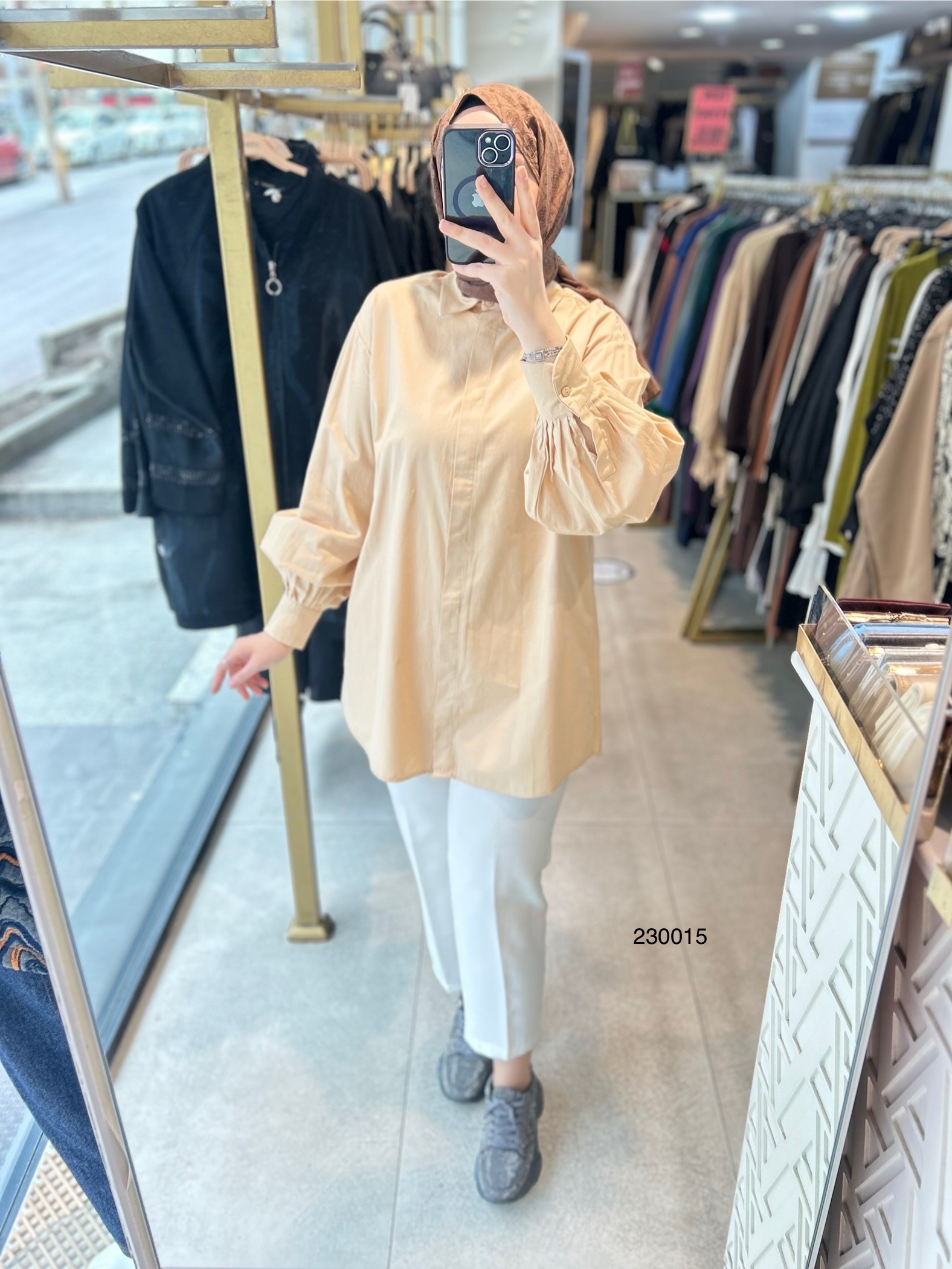 230015 Kol Detaylı Tunik - Görsel 14