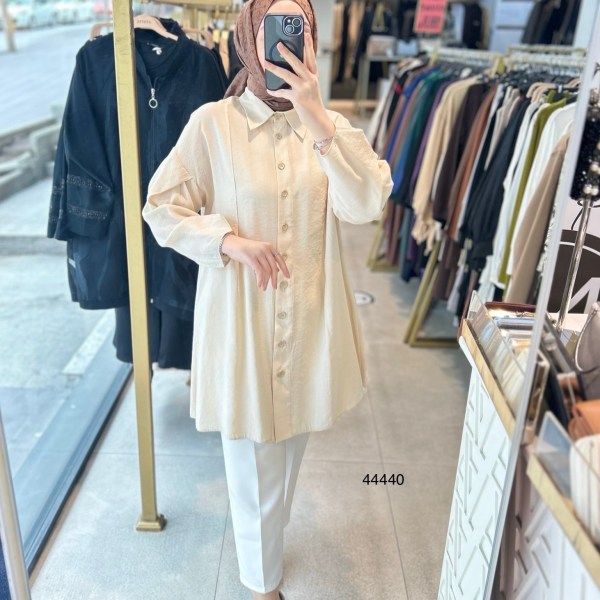 44440 TASARIM DETAYLI TUNİK - Görsel 4