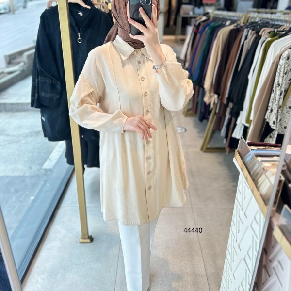 44440 TASARIM DETAYLI TUNİK - Görsel 5