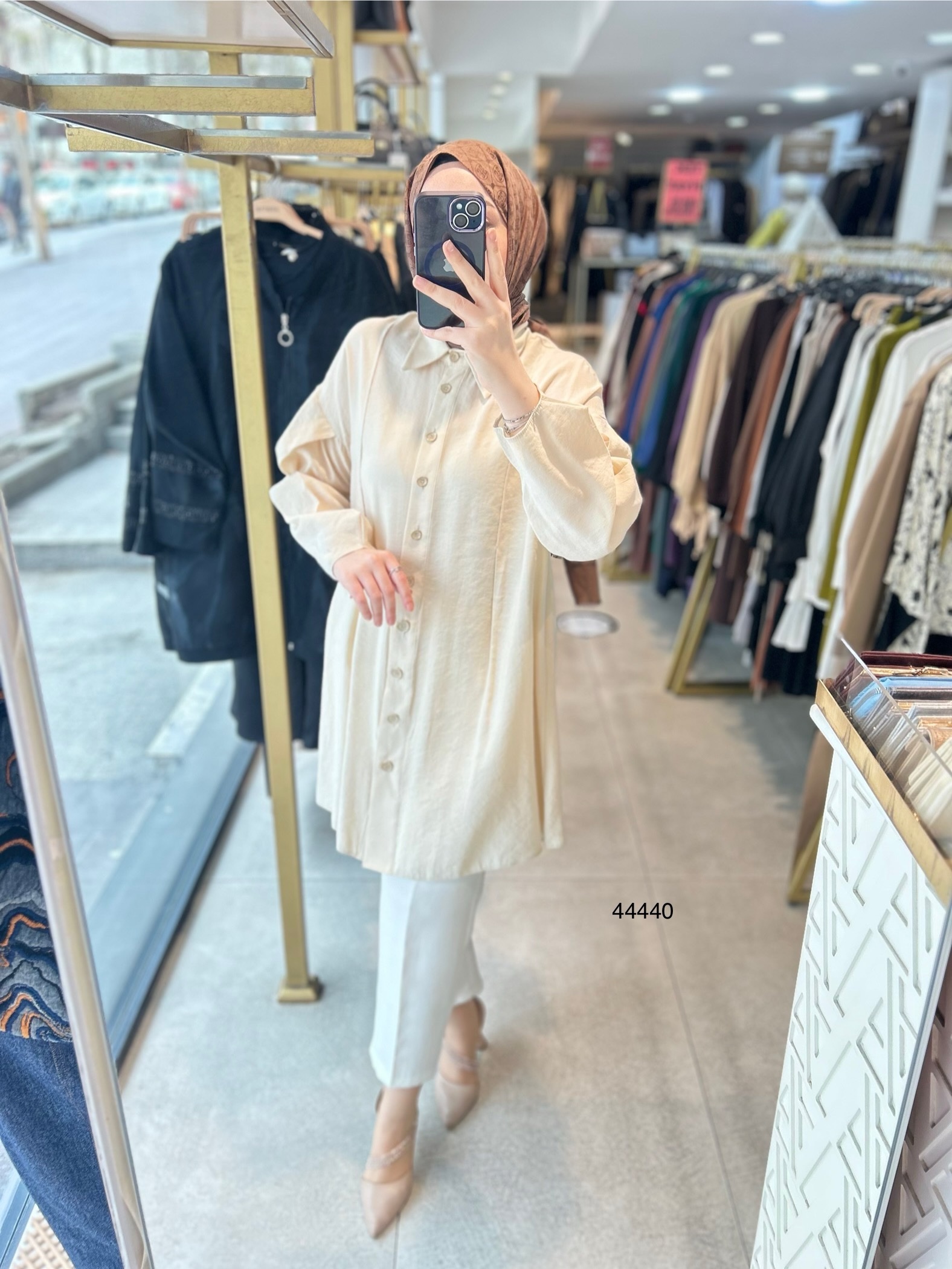 44440 TASARIM DETAYLI TUNİK - Görsel 8