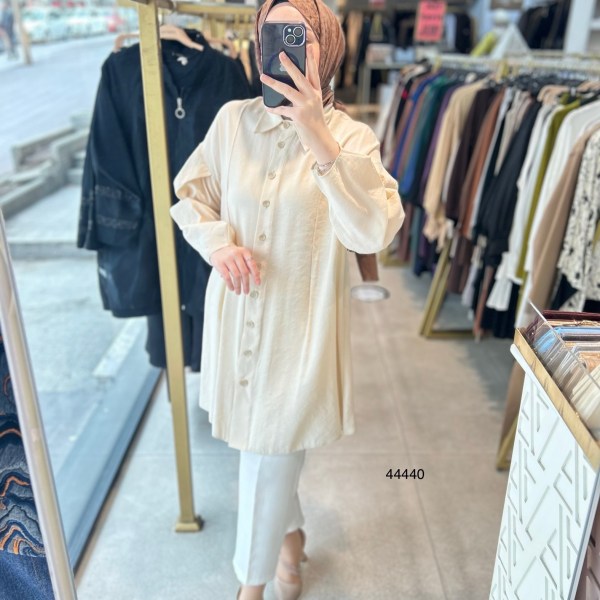 44440 TASARIM DETAYLI TUNİK - Görsel 9