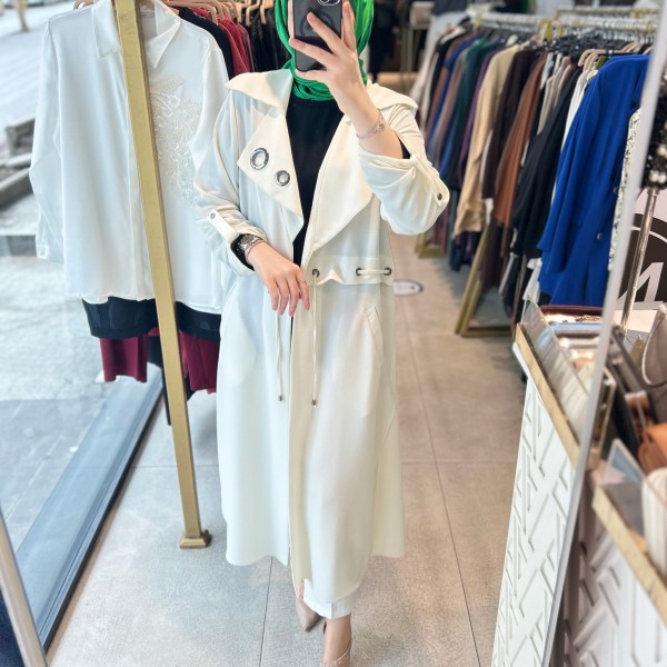 1916 YAKADI KUŞGÖZÜ DETAYLI BELDEN BAĞLAMALI KAP - Görsel 1