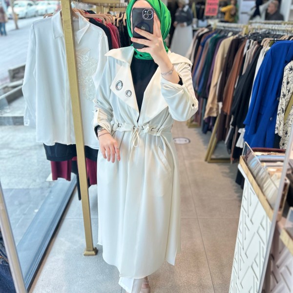 1916 YAKADI KUŞGÖZÜ DETAYLI BELDEN BAĞLAMALI KAP - Görsel 2