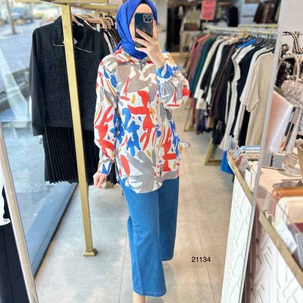 21134 Desenli Tunik - Görsel 24