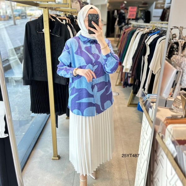 25YT487 DESENLİ TUNİK - Görsel 7