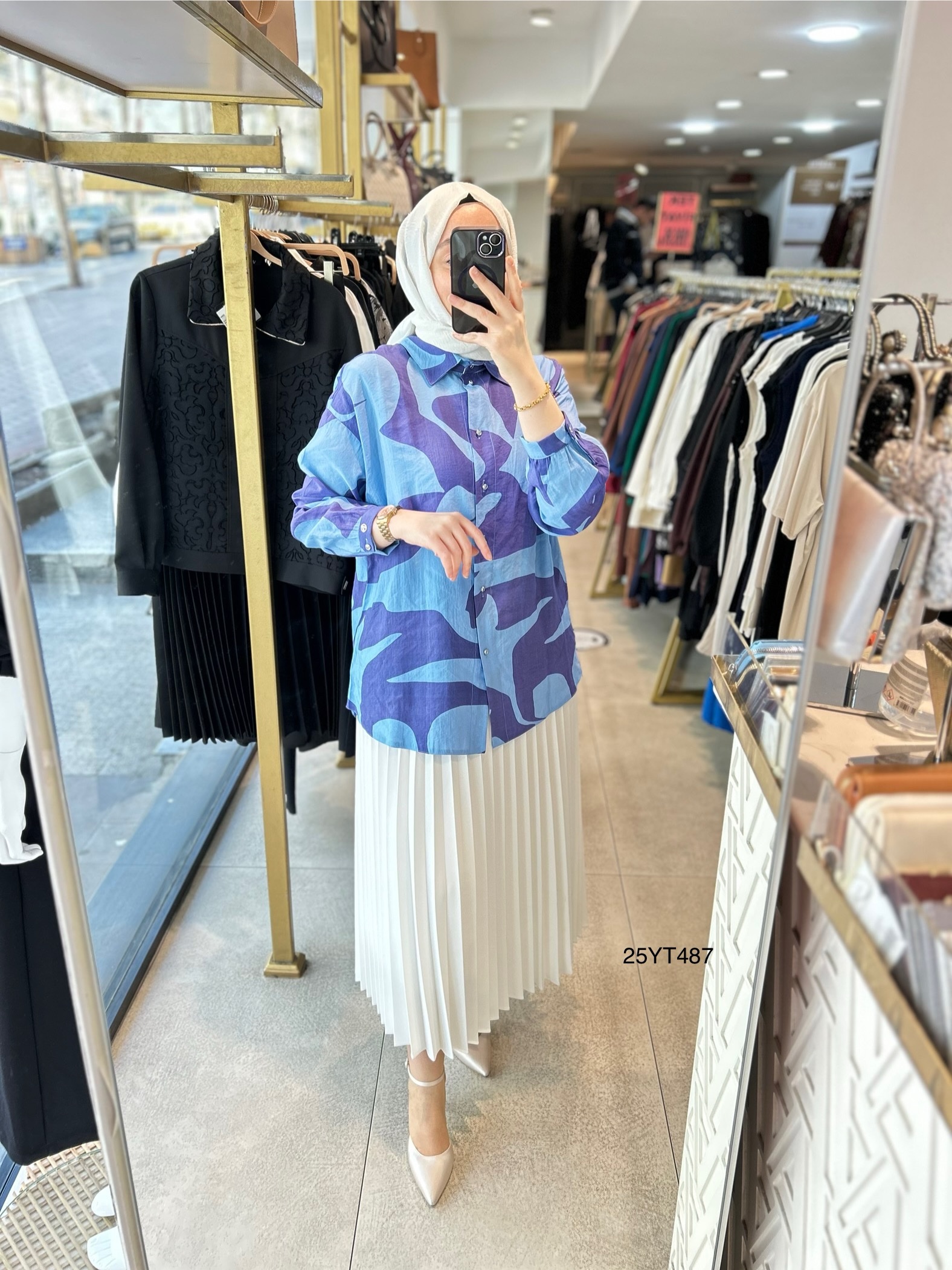 25YT487 DESENLİ TUNİK - Görsel 4