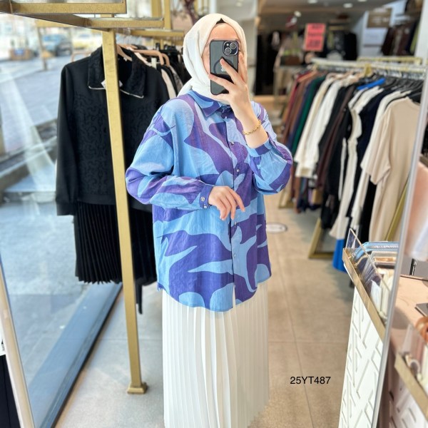 25YT487 DESENLİ TUNİK - Görsel 2