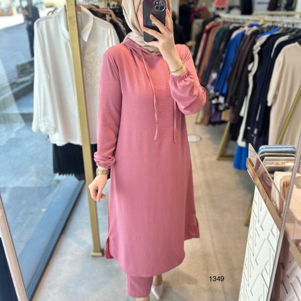 1349 UZUN TUNİKLİ AYROBİN KUMAŞ SPOR TAKIM - Görsel 14