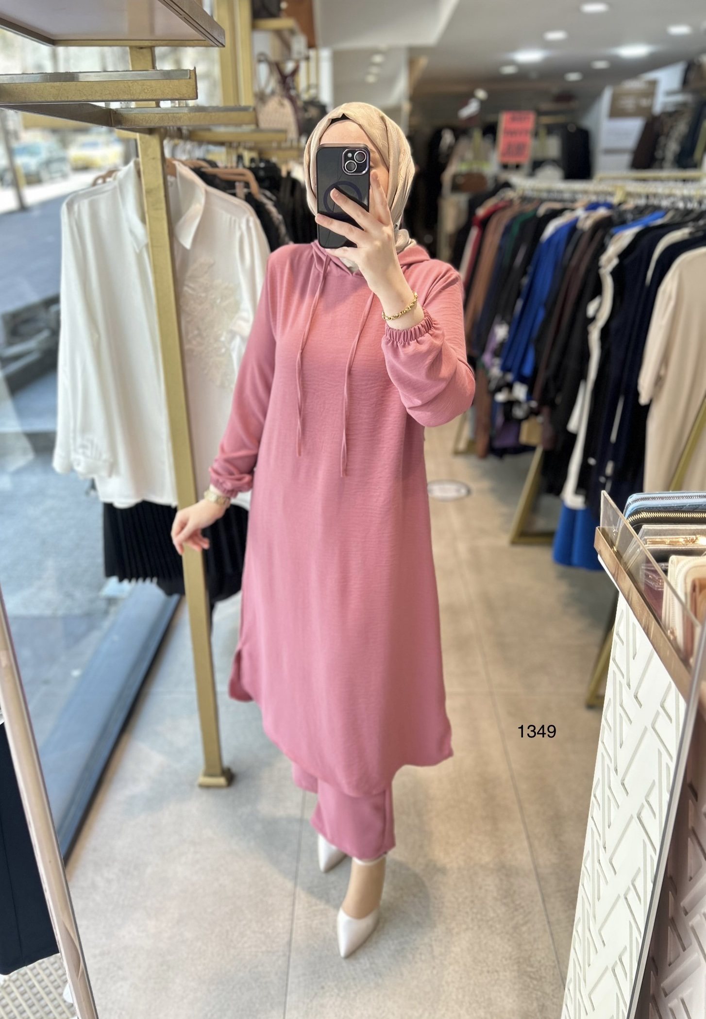 1349 UZUN TUNİKLİ AYROBİN KUMAŞ SPOR TAKIM - Görsel 24