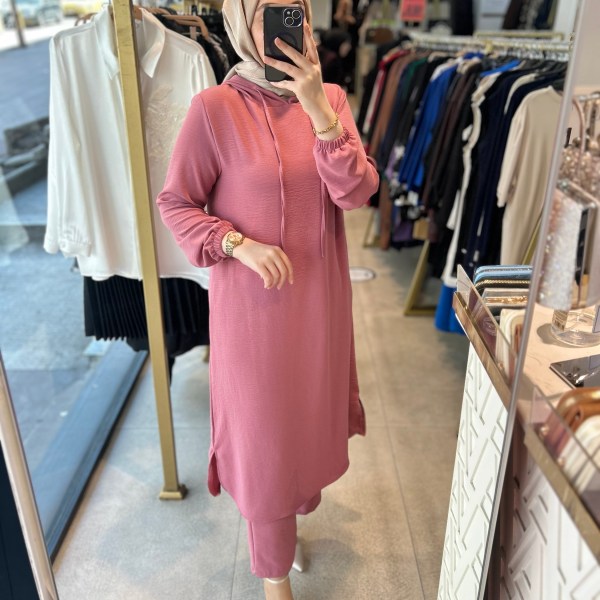 1349 UZUN TUNİKLİ AYROBİN KUMAŞ SPOR TAKIM - Görsel 11