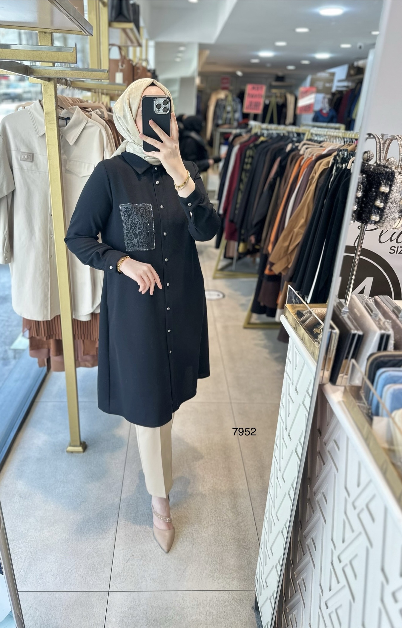 7952 CEP DETAYLI TUNİK