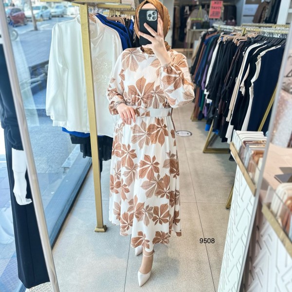 9508 Desenli Elbise - Görsel 8