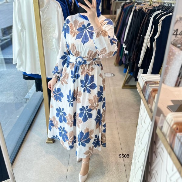 9508 Desenli Elbise - Görsel 1