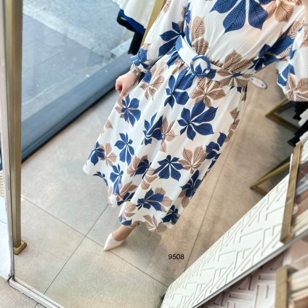 9508 Desenli Elbise - Görsel 7