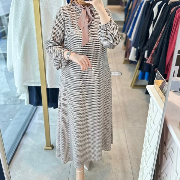 ORHAN 1648 DESENLİ ELBİSE - Görsel 6