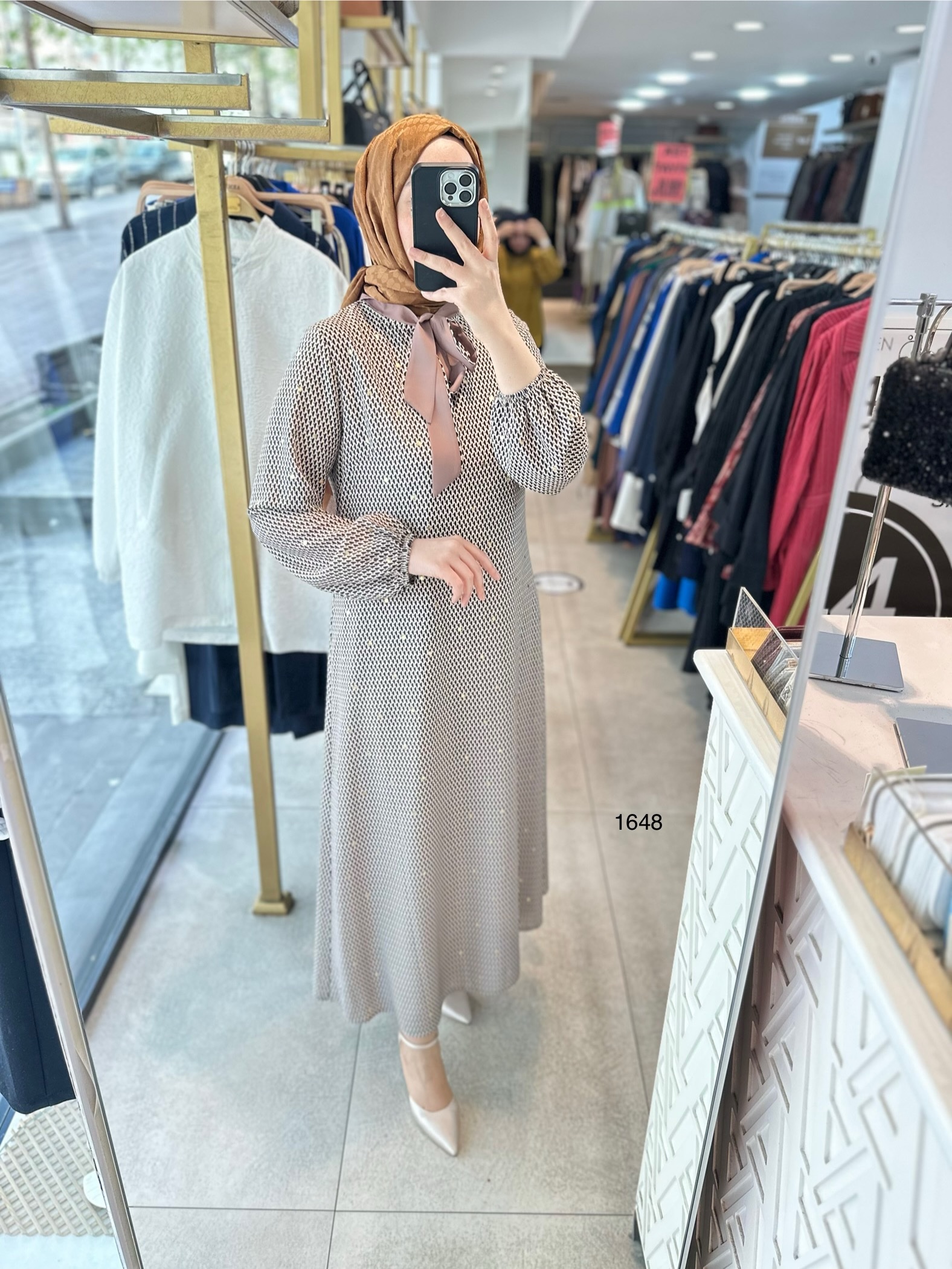 ORHAN 1648 DESENLİ ELBİSE - Görsel 5