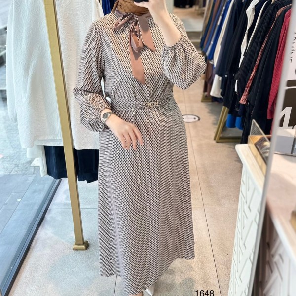 ORHAN 1648 DESENLİ ELBİSE - Görsel 3