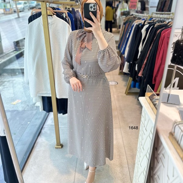 ORHAN 1648 DESENLİ ELBİSE - Görsel 4