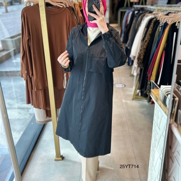 ARMİNE TREND ZİNCİR DETAYLI FERMUARLI MEVSİMLİK KAP 25YT714 - Görsel 1