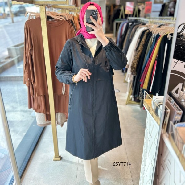 ARMİNE TREND ZİNCİR DETAYLI FERMUARLI MEVSİMLİK KAP 25YT714 - Görsel 9