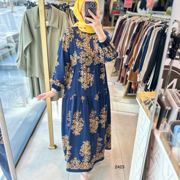 2423 DESENLİ ELBİSE - Görsel 1