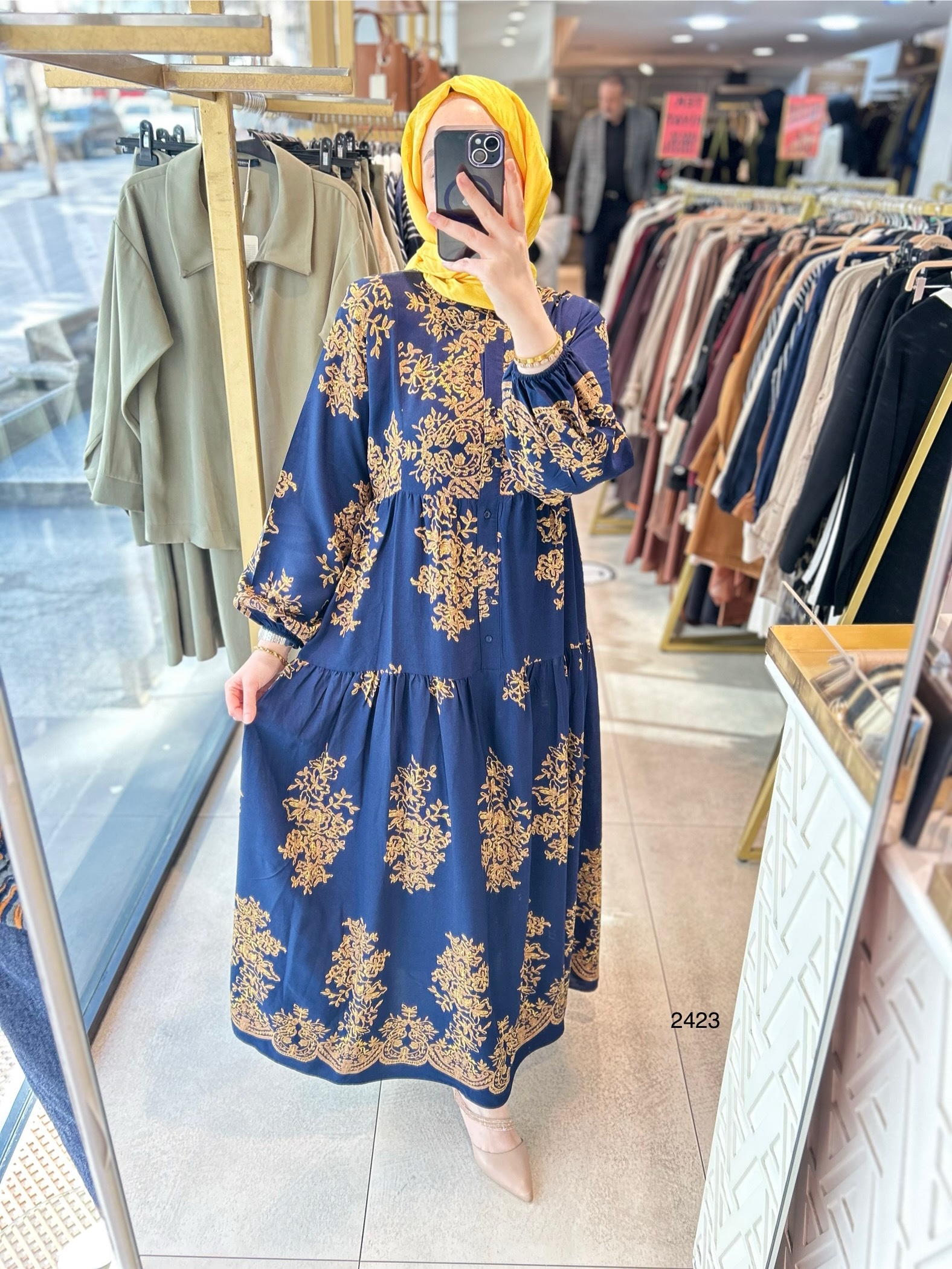 2423 DESENLİ ELBİSE - Görsel 2