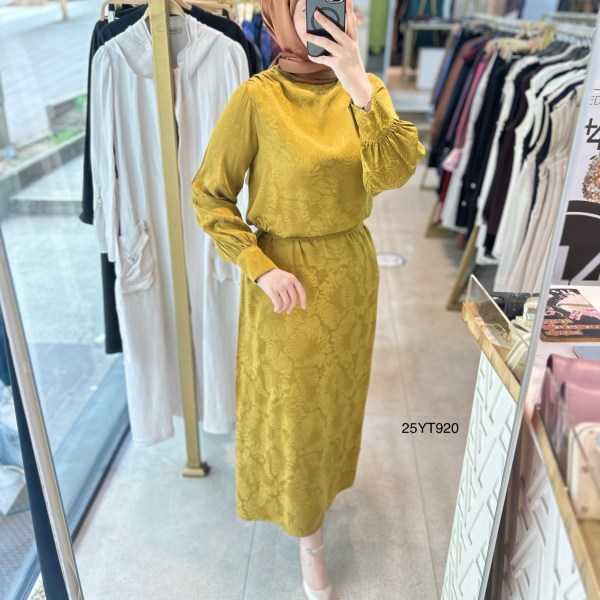 ARMİNE TREND Beli Kuşaklı Dijital Baskılı Elbise-25YT920 - Görsel 9