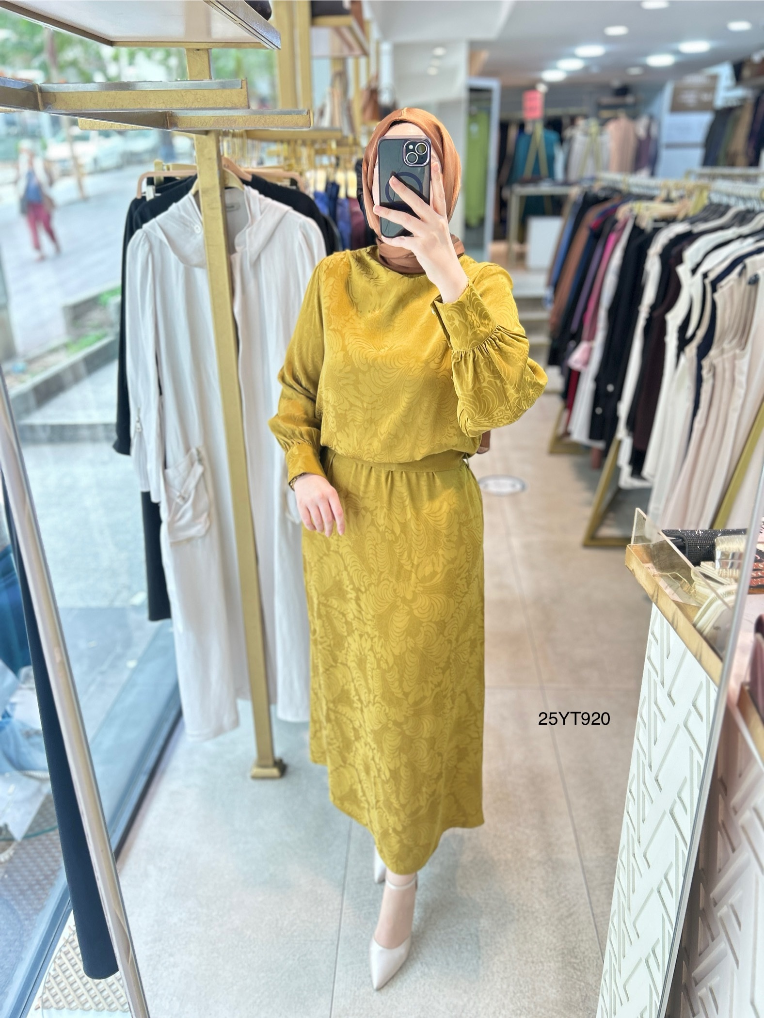 ARMİNE TREND Beli Kuşaklı Dijital Baskılı Elbise-25YT920 - Görsel 7