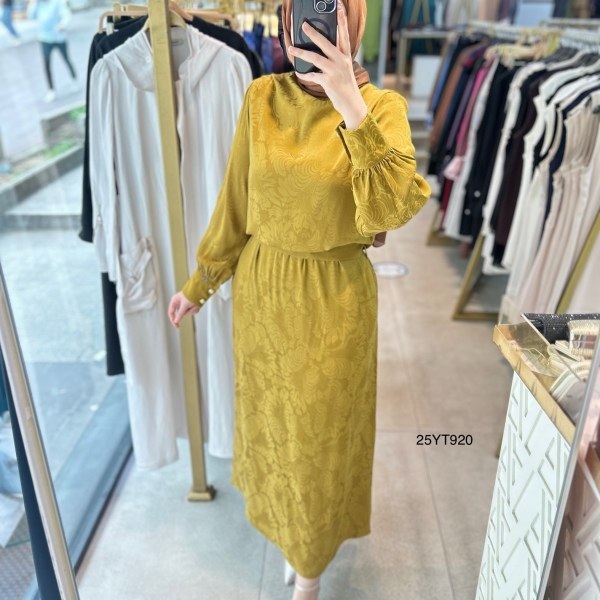 ARMİNE TREND Beli Kuşaklı Dijital Baskılı Elbise-25YT920 - Görsel 12