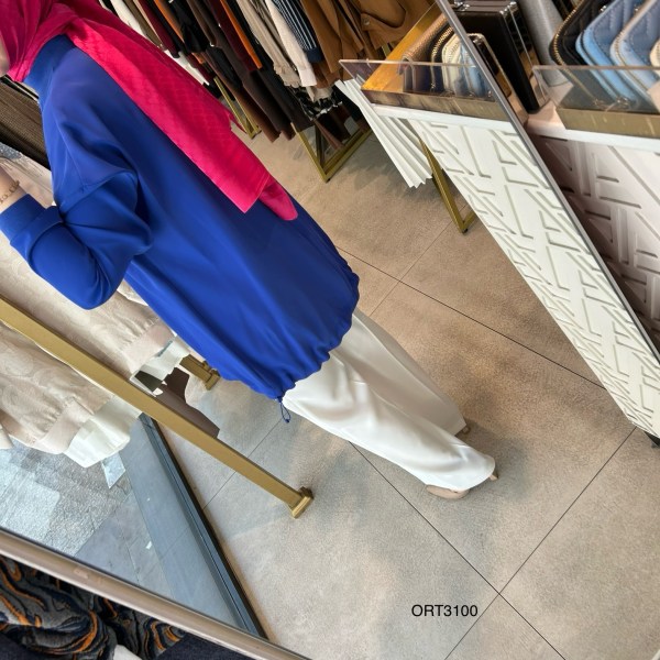 ARMİNE ORTD3100 KOL DETAYI RİBANALI ALT KISMI BÜZGÜLÜ TUNİK - Görsel 8