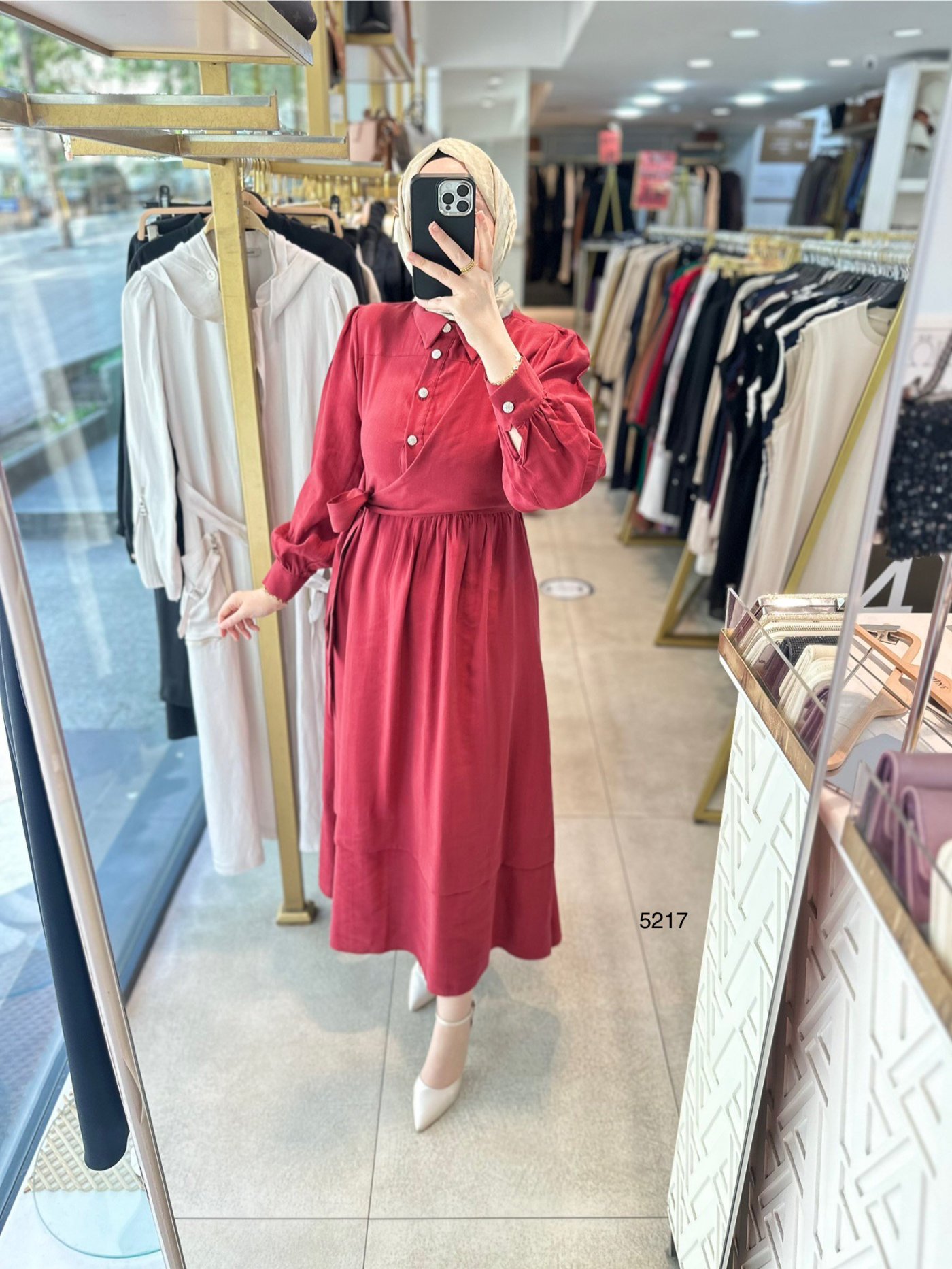 5217 Bağlama Detaylı Elbise