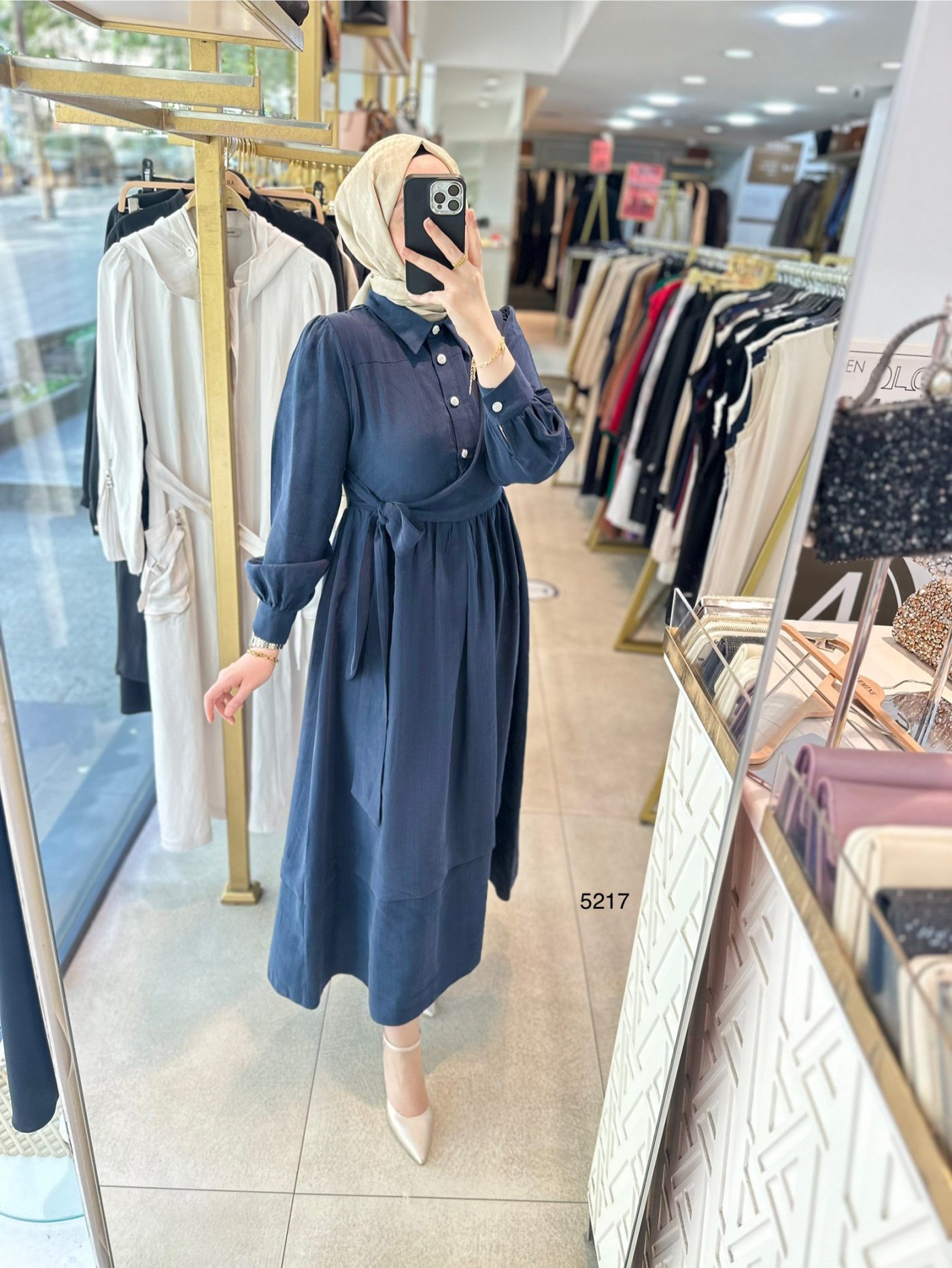 5217 Bağlama Detaylı Elbise