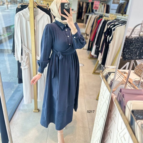 5217 Bağlama Detaylı Elbise - Görsel 8