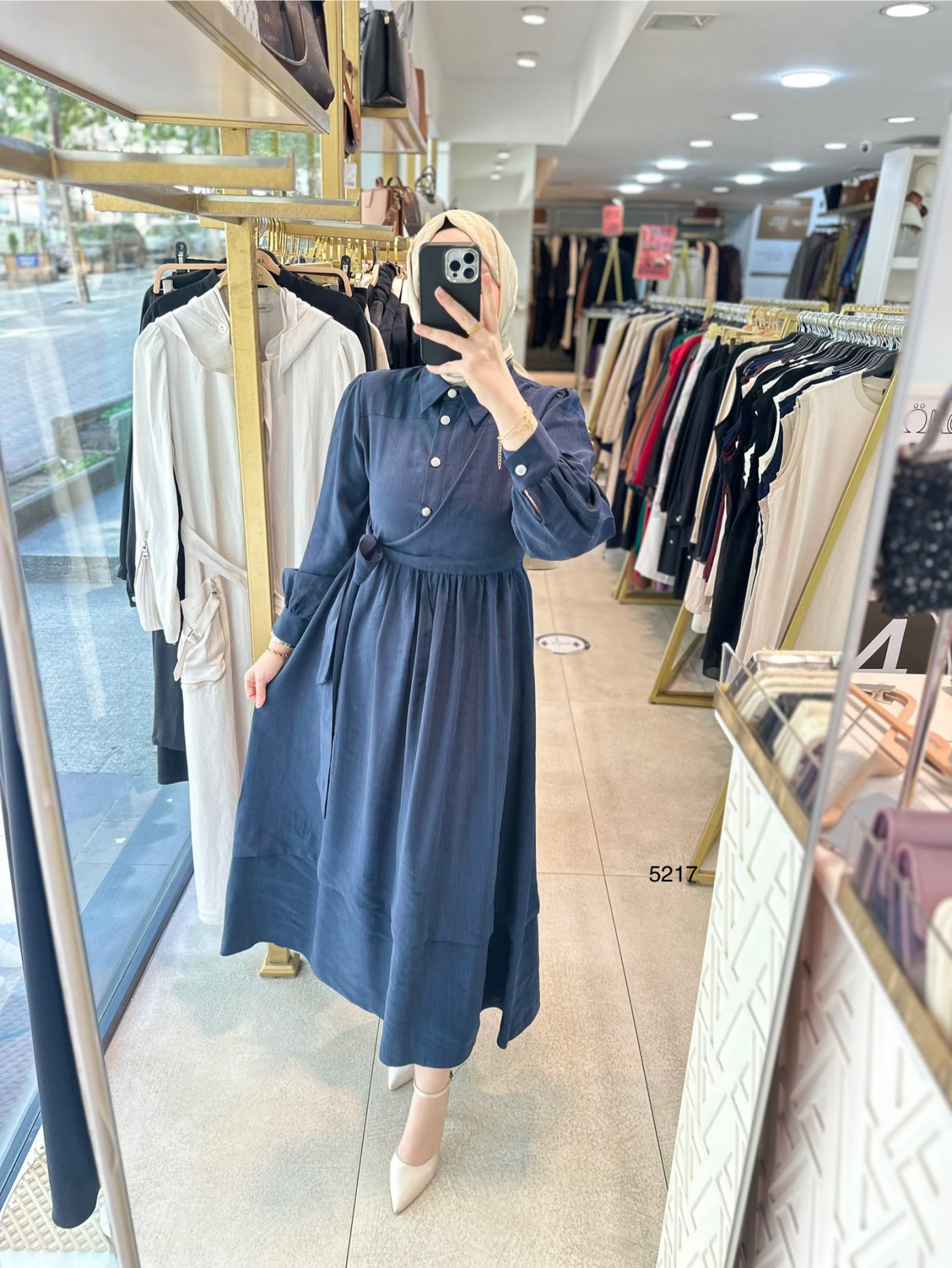 5217 Bağlama Detaylı Elbise