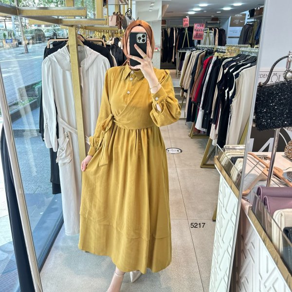 5217 Bağlama Detaylı Elbise - Görsel 21