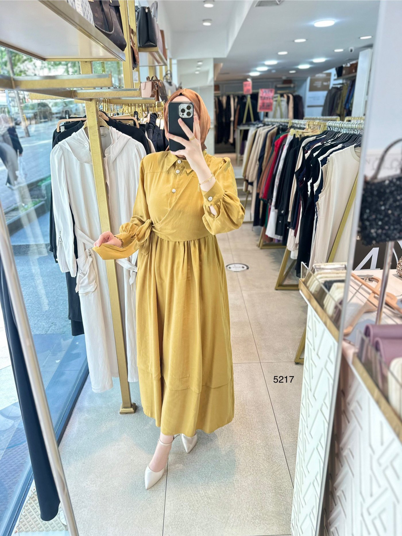 5217 Bağlama Detaylı Elbise