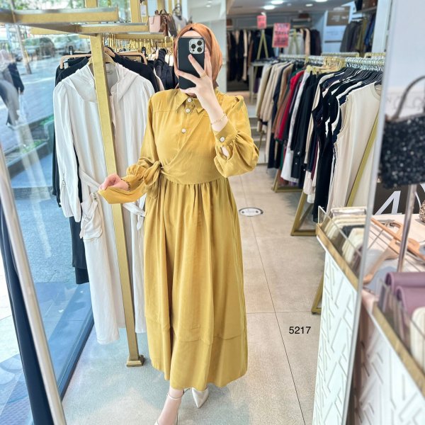 5217 Bağlama Detaylı Elbise - Görsel 2