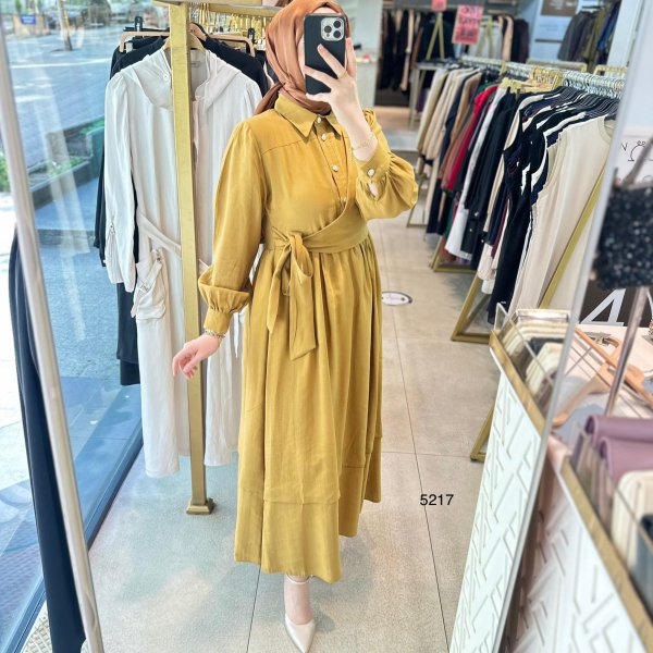 5217 Bağlama Detaylı Elbise - Görsel 7