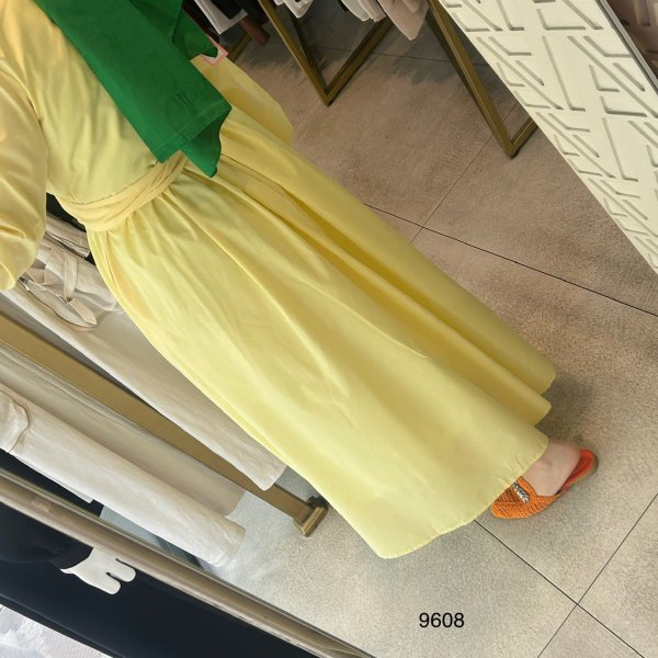 9608 Bel Bağlamalı Elbise - Görsel 6