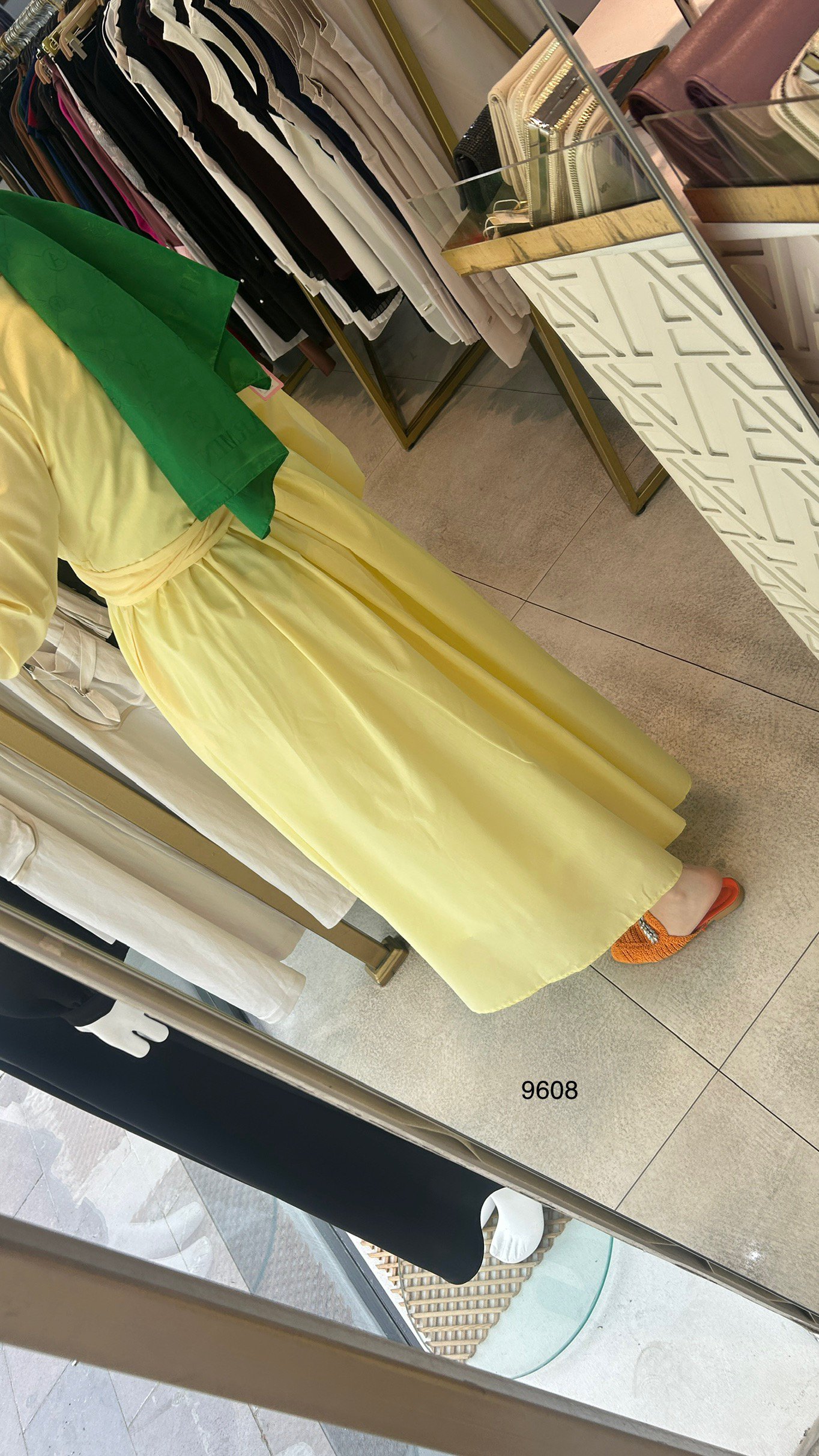 9608 Bel Bağlamalı Elbise