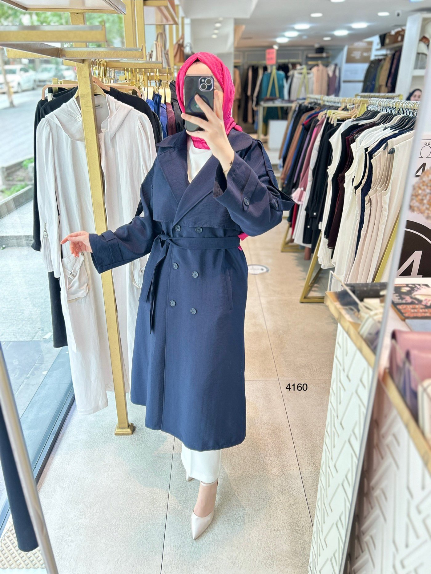 4160 Bel Bağlamalı Trenç