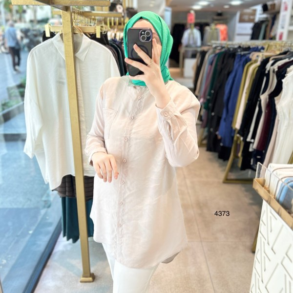 4373 ÖNÜ KISA ARKASI UZUN GÖMLEK - Görsel 20