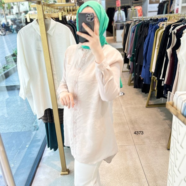 4373 ÖNÜ KISA ARKASI UZUN GÖMLEK - Görsel 10